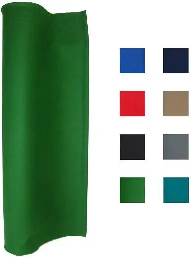 21 Ounce Pool Table Felt - Billiard Cloth - for 7, 8 or 9 Foot Table Choose From English Green, Standard Green, Blue, Navy Blue, Light Gray, Black, or Tan