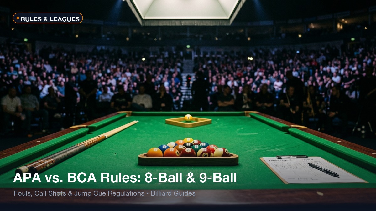 APA vs BCA rules comparison table and pool table diagram