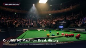 Crucible 147 History: Every Maximum Break in World Snooker Championship History
