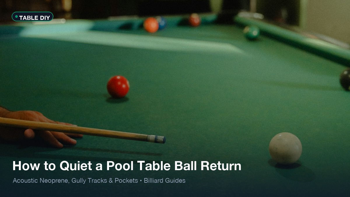 How to quiet a pool table ball return acoustic felt silencing tracks