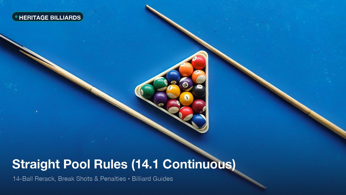 Straight pool rules 14.1 continuous racking and scoring diagram